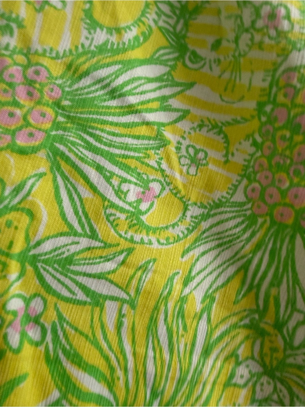 Lilly Pulitzer Liza Short in Sweet Tart Crazy Cat House Sz 2 Lime Yellow Crochet - Picture 6 of 7